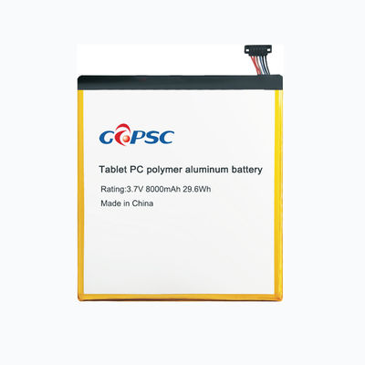 3.7V8000mAh แบตเตอรี่อลูมิเนียมพอลิเมอร์สําหรับแท็บเล็ต PC